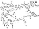 1764906381 Genuine Mercedes Exhaust Crossover Pipe