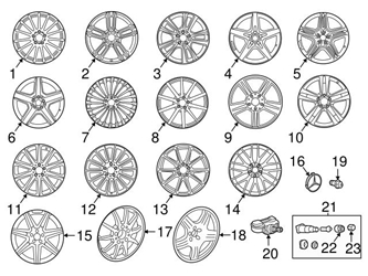 20140101259040 Genuine Mercedes Wheel Cap