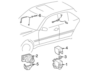 2025403217 Genuine Mercedes ABS Wheel Speed Sensor; Rear Left