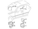 2025403317 Genuine Mercedes ABS Wheel Speed Sensor; Rear Right