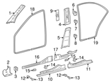 20369009308G69 Genuine Mercedes Seat Belt Height Adjuster Cover; Left