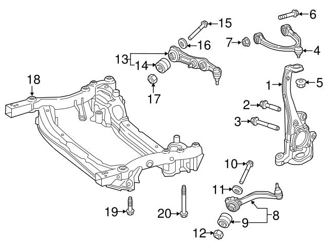2053305806 Genuine Mercedes Control Arm; Front Right Lower