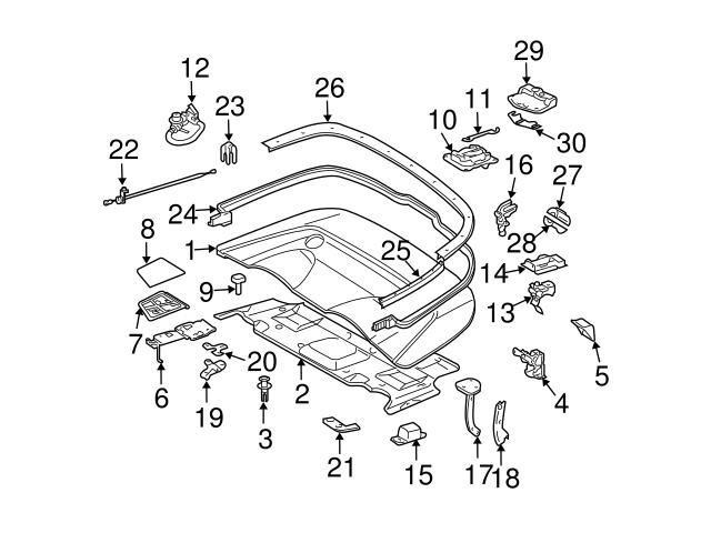 2098201710 Genuine Mercedes Convertible Top Switch