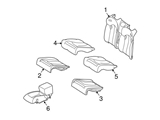 2099200550 Genuine Mercedes Seat Cushion Foam; Rear Left