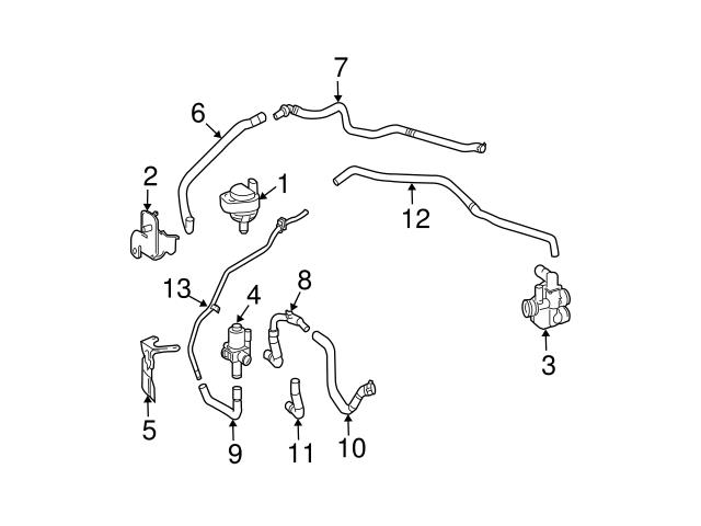 2118303996 Genuine Mercedes Coolant Hose