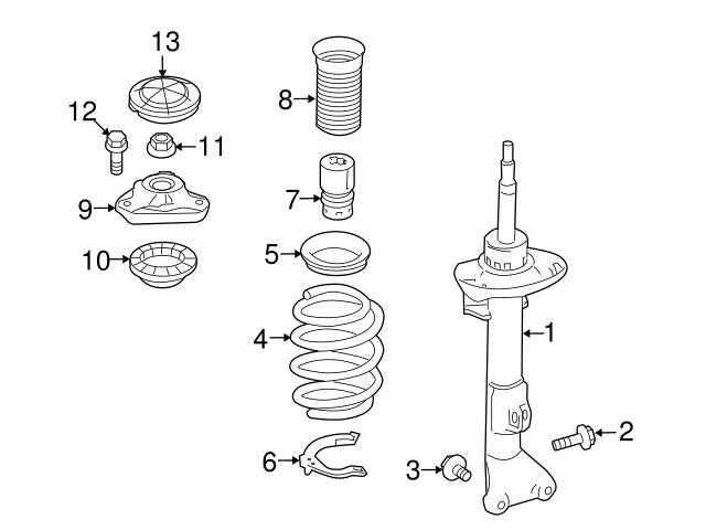 212323680064 Genuine Mercedes Shock Absorber; Front Left/Right