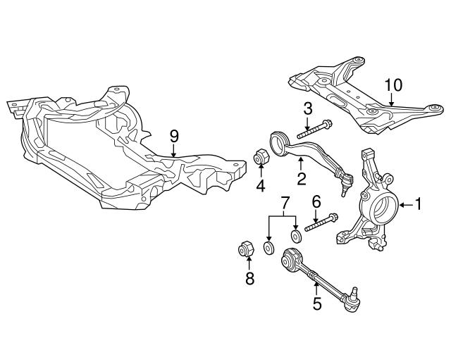 2183301401 Genuine Mercedes Control Arm; Front Right Upper