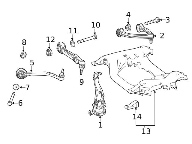 2223305002 Genuine Mercedes Control Arm; Front Right Lower