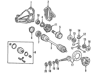 2303506510 Genuine Mercedes CV Axle Assembly