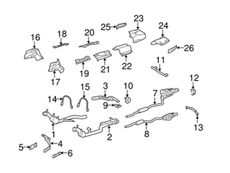 2304900044 Genuine Mercedes Exhaust Tail Pipe Hanger Bracket Washer; Left Front, Right Front