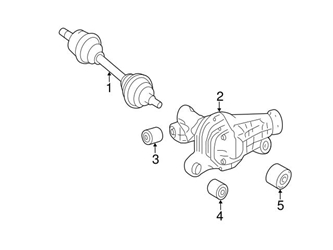 251330200180 Genuine Mercedes CV Axle Assembly; Front Left