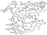 2781401908 Genuine Mercedes Exhaust Manifold Down Pipe; Left