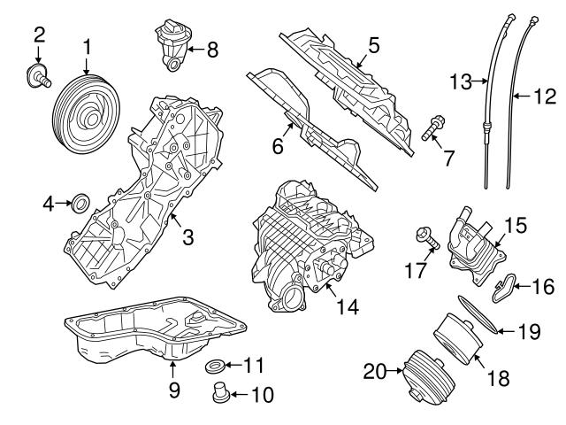 2810109800 Genuine Smart Oil Pan; Lower