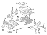 447941011464 Genuine Mercedes Power Seat Control Module Bracket; Upper