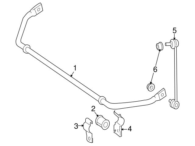 4513230240 Genuine Smart Stabilizer/Sway Bar Bracket; Left Rear, Right Rear