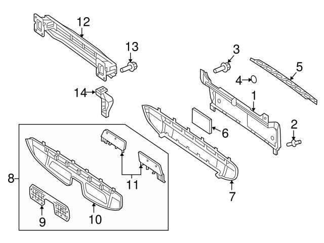 4516100014 Genuine Smart Bumper Impact Bar