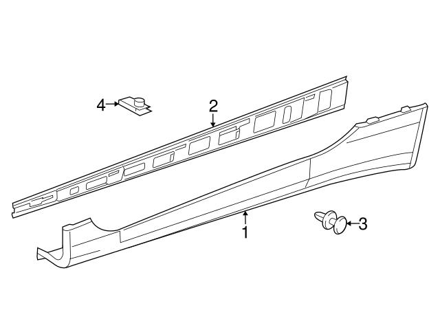 4516900926C22A Genuine Smart Rocker Panel Guard; Left
