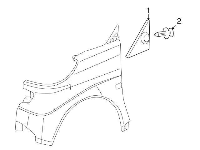 4518810123 Genuine Smart Fender Molding; Left