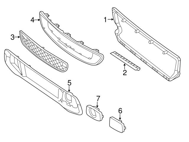 4518880051C50L Genuine Smart Grille Molding