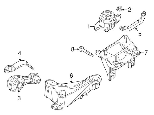 4532400200 Genuine Smart Engine Mount Support; Left, Right