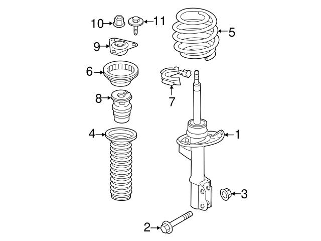 4533210084 Genuine Smart Coil Spring Insulator; Left Upper, Right Upper