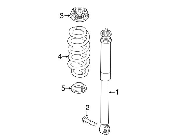 4533250384 Genuine Smart Coil Spring Insulator; Left Lower, Right Lower