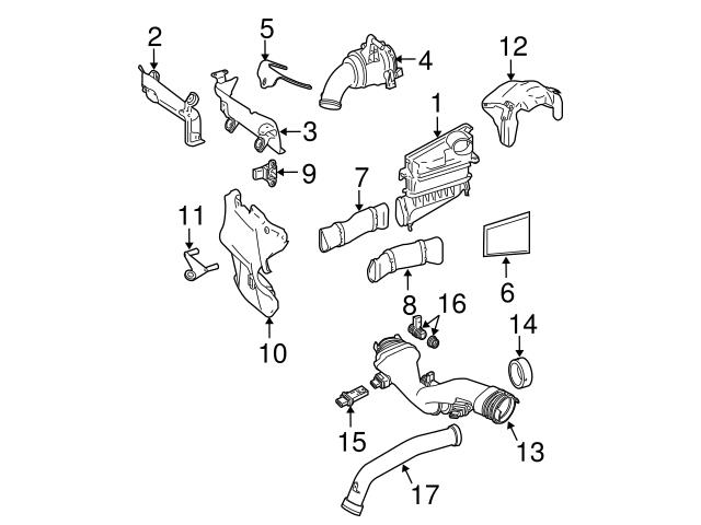 6420945097 Genuine Mercedes Air Intake Hose; Right