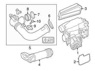 6510940051 Genuine Mercedes Engine Air Intake Hose Adapter