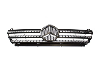 901880038564 Genuine Mercedes Grille; Front; Black Mesh with Chrome Emblem