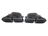 MB1TAILPIPE1KIT Genuine Mercedes Tail Pipe Tip Set; Left & Right; Black Chrome; Night Package