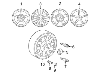 00004460601 Genuine Porsche Wheel Cap