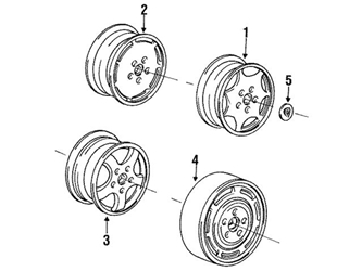 477601051G Genuine Porsche Wheel Cap