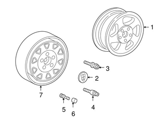 99736120703 Genuine Porsche Wheel Cap