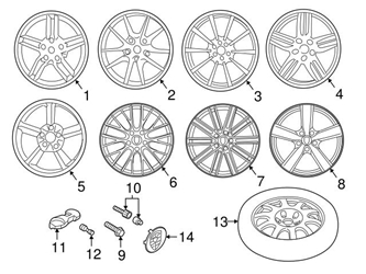 9P1601147A8Z8 Genuine Porsche Wheel Cap