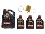 POR4OILFLTR3KIT Motul 8100 X-cess gen2 + Mahle Oil Change Kit - 0W-40 Fully Synthetic
