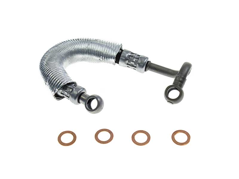 11427795971 Rein Automotive Turbocharger Oil Line; Distribution Piece to Upper (Small) Turbocharger (Feed)