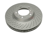 SP34101 ATE Coated Disc Brake Rotor; Front Left; Directional; Cross-Drilled