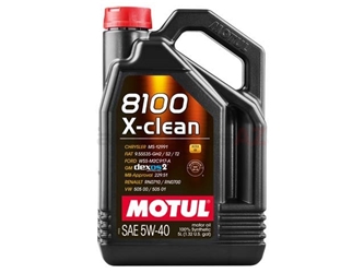 102051 Motul 8100 X-clean Engine Oil; 5W-40 Synthetic; 5 Liter