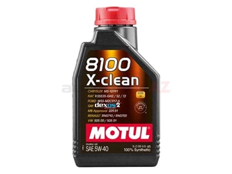 102786 Motul 8100 X-clean Engine Oil; 5W-40 Synthetic; 1 Liter