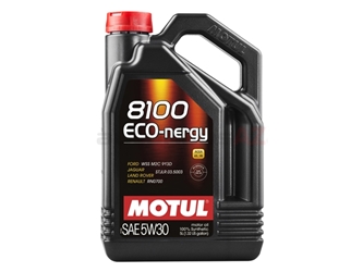 102898 Motul 8100 Eco-nergy Engine Oil; 5W-30 Synthetic (5 Liter)