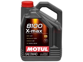 104533 Motul 8100 X-max Engine Oil; 0W-40, 5 Liter