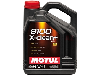 106377 Motul 8100 X-clean+ Engine Oil; 5W-30 Synthetic; 5 Liter