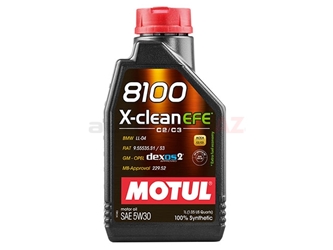 107210 Motul 8100 X-clean EFE Engine Oil; 5W-30 Synthetic (1 Liter)