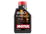109761 Motul 8100 X-clean gen2 Engine Oil; 5W-40 Synthetic (1 Liter)