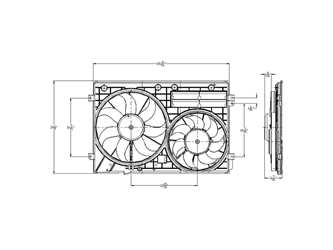 621460 TYC Cooling Fan Assembly