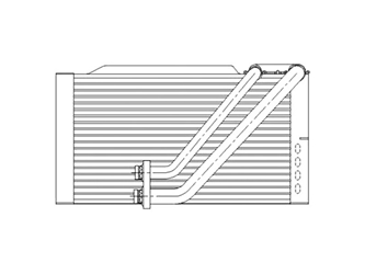 97187 TYC A/C Evaporator Core; Rear