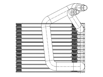 97202 TYC A/C Evaporator Core; Rear