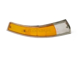 91163192203 URO Parts Turn Signal Light Lens; Front Right; Amber/Clear w/Chrome Trim