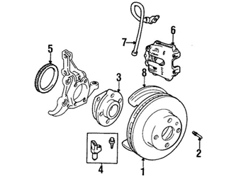 271589 Genuine Volvo Wheel Bearing and Hub Assembly Repair Kit; Left Front, Right Front