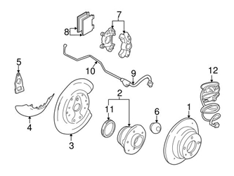 271795 Genuine Volvo Wheel Bearing and Hub Assembly Repair Kit; Left Front, Right Front